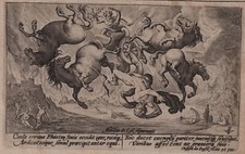 C. DE PASSE `STURZ DES PHAETON / OVID, METAMORPHOSEN´ H. 852, KUPFERSTICH, 1607