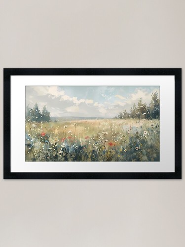 Wild flower feld gerahmter - wild,