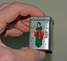 alte antike Mini-Blechdose