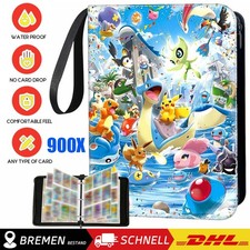 Sammelalbum für 900 Pokemon Karten 9 Pocket Sammelmappe Ordner PU Leder