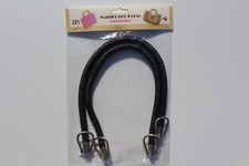 1 Paar hochwertige Taschengriffe, lederoptik, geflochten, schwarz, 55cm