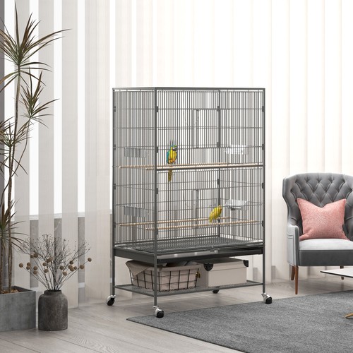 Pawhut vogelkäfig vogelbauer - vogelkäfig,