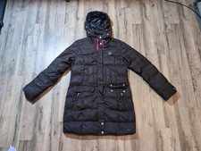 Gaastra Daunenjacke Damen Gr. L Winter Mantel Braunschwarz