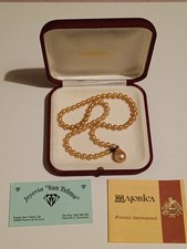 Mallorca Perlen mit Verschlüssen 925 Silber vergoldet Länge 47,5 cm