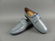 Aerosoft Damen Schuhe Slipper Gr. 39 grau Leder Keilabsatz Klettverschluss (W)