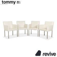 4er Garnitur Tommy M by Machalke Leder Stuhl Creme
