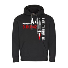 Hoodie Aggregat 4 Rakete A4 1er Weltraumflug V2 Pulli Motiv Peenemünde#21730