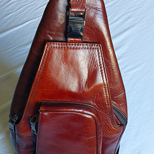 Herren leder brusttasche sling - leder,