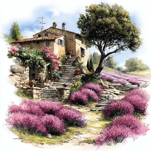 Wandbild lavendel provence - wandbild,