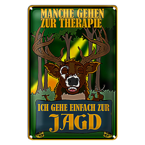 Blechschild jagd 20x30cm ich - jagd,