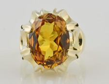 Ring Citrin 585 14 K Gelbgold
