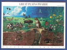 USA-Folienbogen 2001, Pflanzen u. Tiere in der Prärie Great Plains