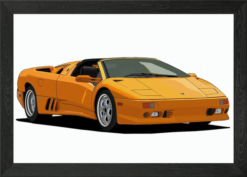 Orange lamborghini diablo - orange,