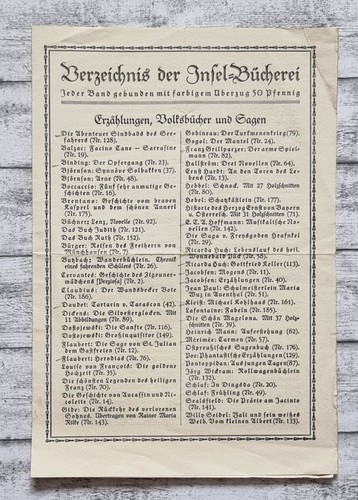 Verzeichnis insel bücherei - verzeichnis,