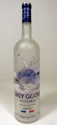 Grey goose leerflasche mit - goose,