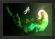 Frei schwebendes gerahmtes