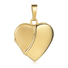 Heart Partially Frosted Gold