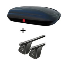 Dachbox VDPBA320L+Stahl Dachträger VDP für für BMW Serie 1 E87 3-5Türer 04-11