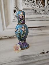 Emaile Parfum Flakon Zerstäuber Zum Befüllen Metall Strass Miniatur 