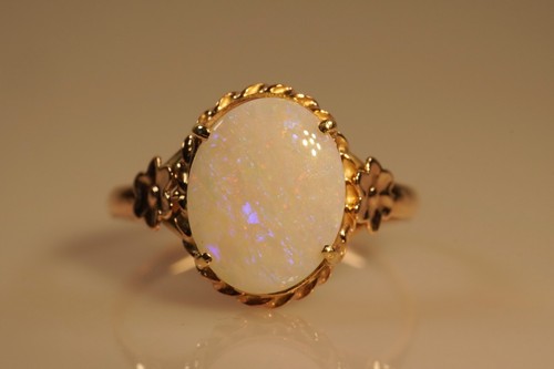 Vintage natural opal ring 9ct - vintage,