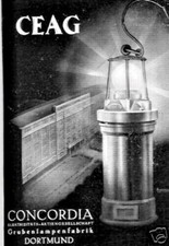 Concordia Elektrizitäts AG Dortmund Aktie 1934 "Grubenlampe" CEAG Bergbau Quandt