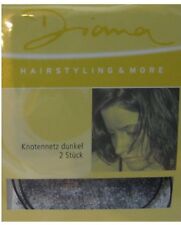 2x Diana Knotennetz dunkel schwarz Haarnetz Dutt Netz Haardutt fein feinmaschig