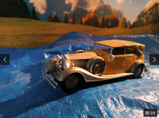 Modellfahrzeug Modellbau Auto Oldtimer beige 25 cm lang