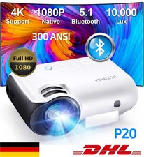 Ultimea Apollo P20 Mini LED Projektor, Beamer, Heimkino 4K Wireless 1080P 