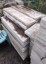 Randstein mit Nut- und Feder 100 x 25 x 6 cm grau  71 Stk