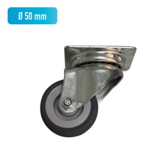 Schwenkrollen |  Ø 50 mm | Lenkrolle | mit Anschraubplatte |  SET | 8 Stück |
