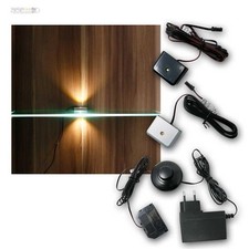 LED Glasbodenbeleuchtung Komplettset mi Trafo, 3 Seiten Glaskantenbeleuchtung 3D