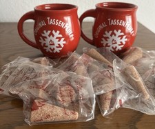 2 Original Tassenfeuer Tassen  mit 12 Minizuckerhüten für Feuerzangenbowle