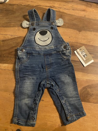 Jeans latzhose mit bärchen - jeans‑latzhose,