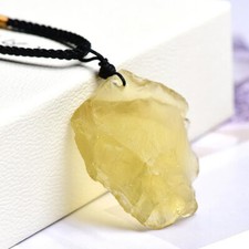 Natürliche Citrin Rohstein Anhänger Gebohrt Heilstein Zitrin Halskette
