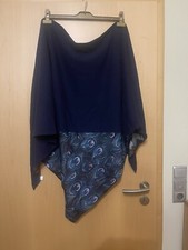 ORIG EBONY & IVORY Dreieckstuch/Stola/Schal blau XXL