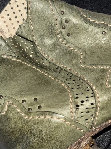 Stiefeletten leder grün - 39, ,leder,grün/