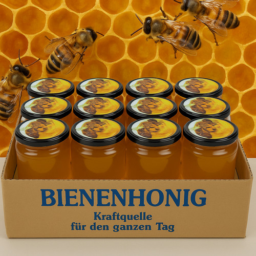 Honiggläser 400ml 12er set - honiggläser,