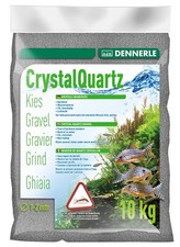 DENNERLE 1731 Kristall-Quarzkies Schiefergrau 10 kg - Aquarienkies Aquarium