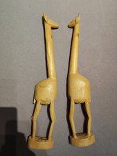 2 alte Skulptur Giraffe