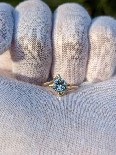 Vintage gelber goldring - gelber,