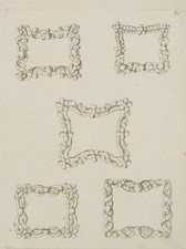 Entwurf floraler Dekorrahmen, Kupferstich Barock 1750-1799 Unbekannt (18.Jhd)