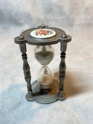 Vintage zinn sanduhr eieruhr - vintage,