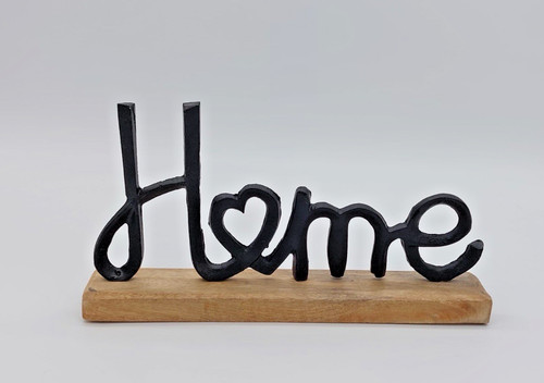 Home schriftzug metall - home,