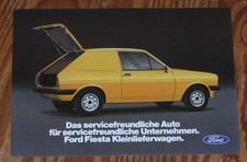 1981 Ford Fiesta Lieferwagen Van Prospekt brochure n Escort Sierra Taunus