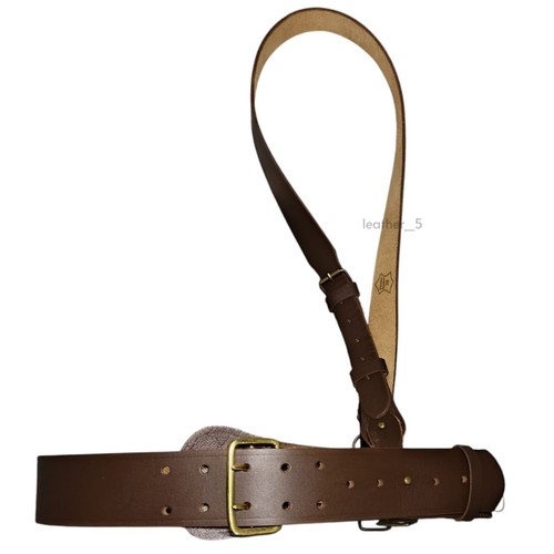 Sam browne gürtel braun - braun, leder