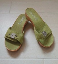 ESPRIT Clogs Holz Leder 36