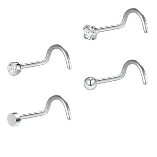 4er set nasenpiercing stecker - nasenpiercing,
