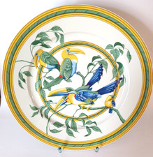 Original Hermès Servierteller Toucans Kollektion 32 cm unbeschädigt