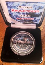 1oz Silber Krügerrand Ice Power Edition 2021, Auflage 250 Stück! defekt
