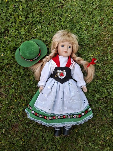 Porzellanpuppe mädchen blond - porzellanpuppe,